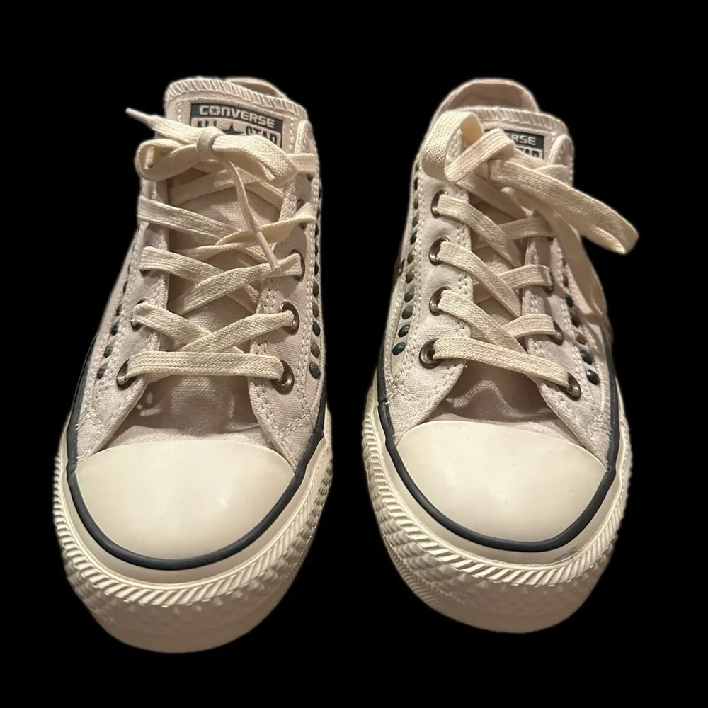Converse All Star Stud Parchment/Egret Sneakers Low-Top‎ Shoes - Picture 4 of 10